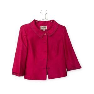 John Meyer of Norwich short Blazer | Pink | Size 8 petite | euc
